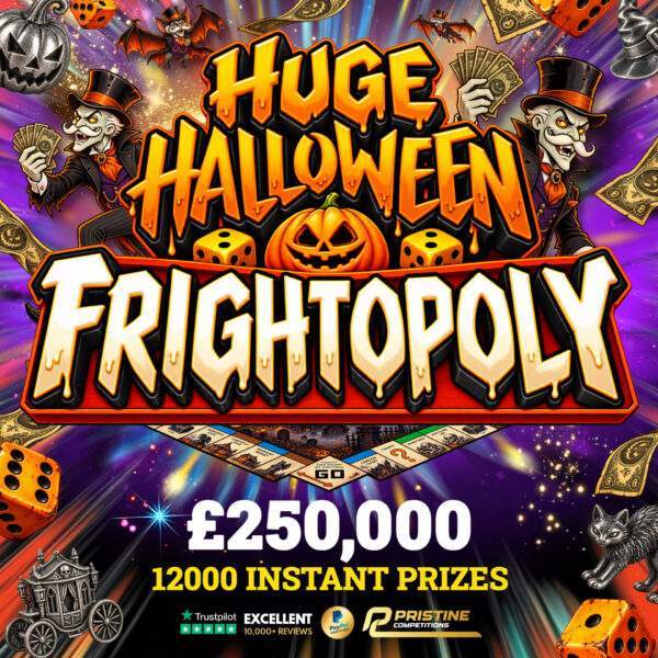 HUGE Halloween Frightopoly Instant Wins – 12,000 Prizes – £250,000 Prize Fund