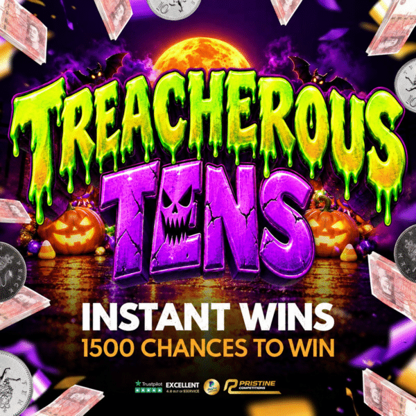 Treacherous Tens Instant Wins – 1,500 Prizes